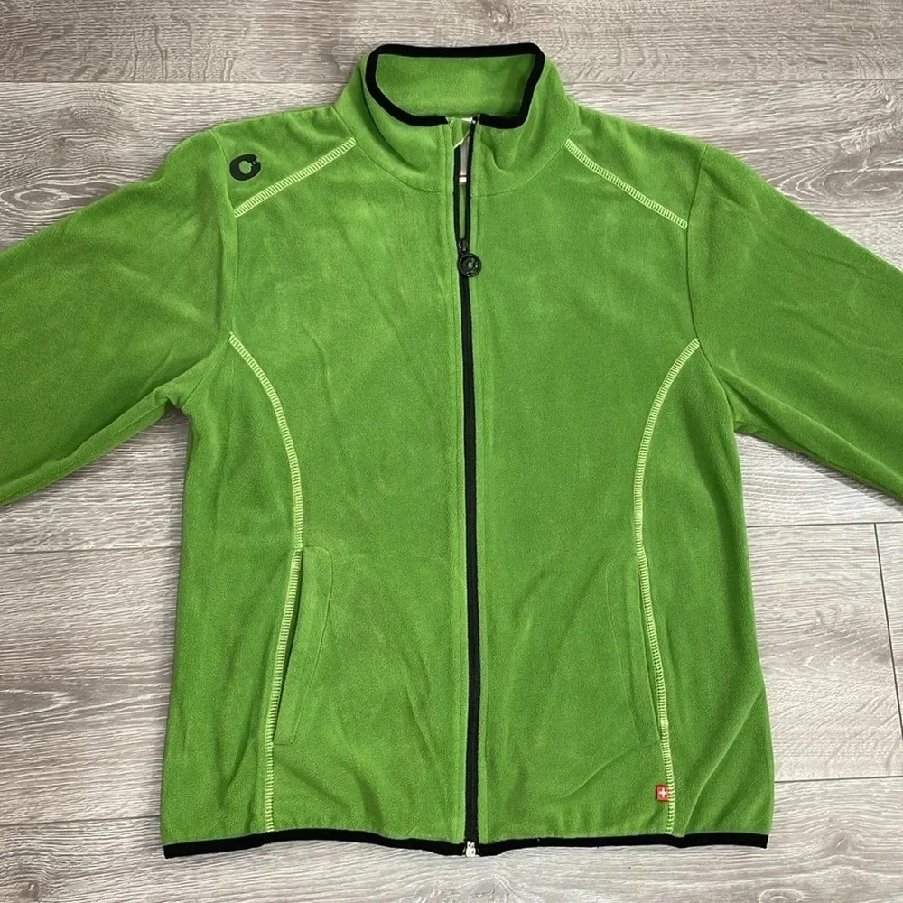 Creblet Full Zip Fleece Jacket Green Black Size 42